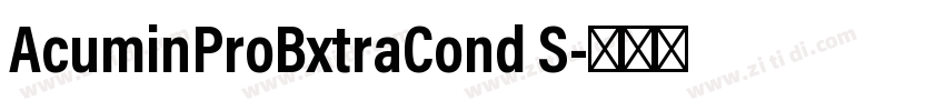 AcuminProBxtraCond S字体转换